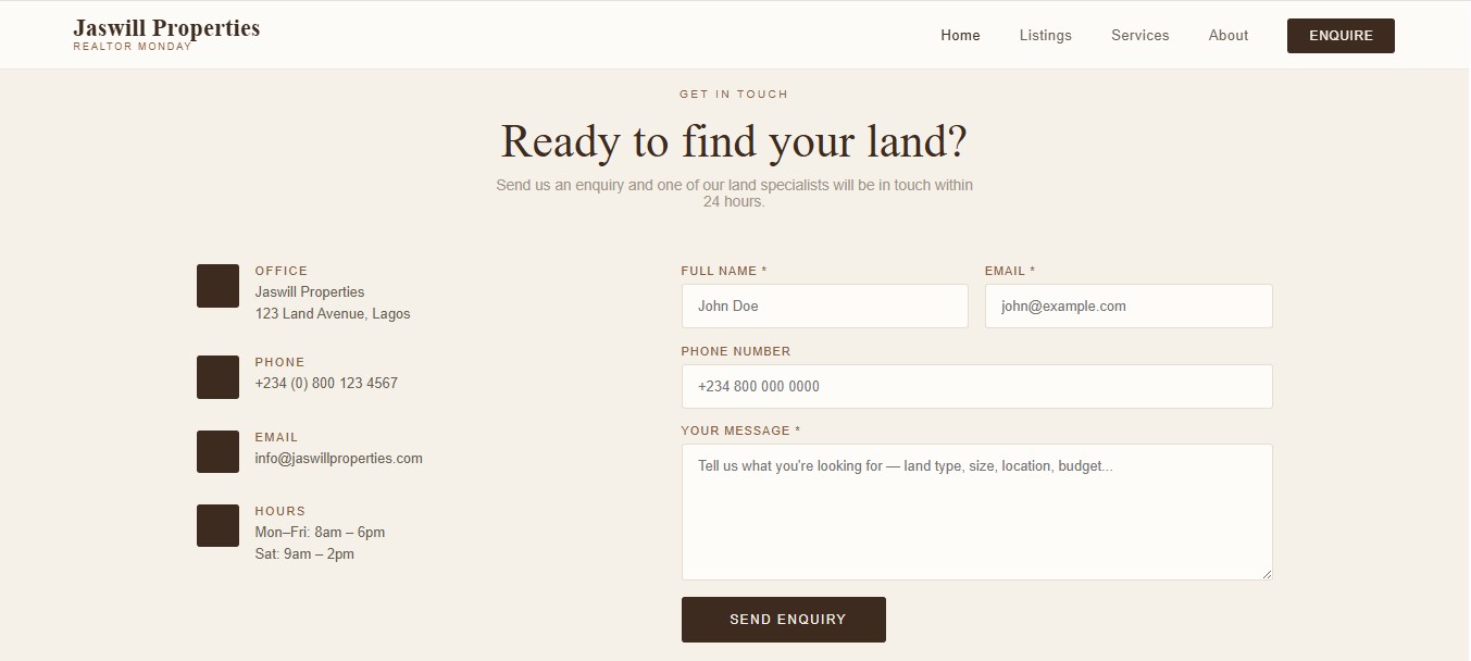 Realtor — Real Estate project by Easy Africa